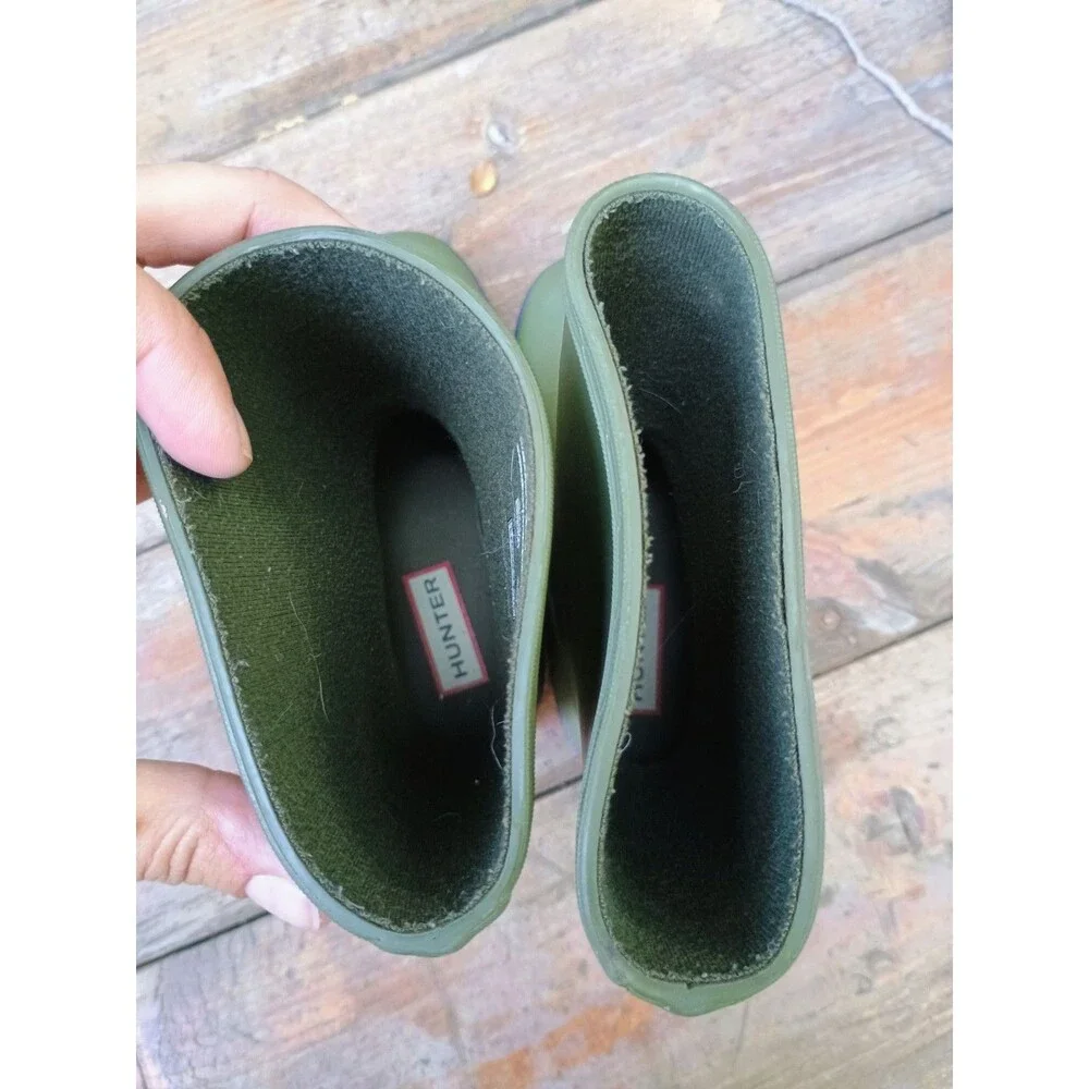 Hunter Kids Olive Green Rain Boots Child Sz US 11